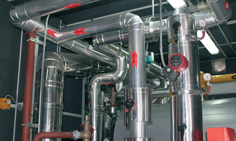 "Instalación hidráulica en sala de calderas de alta eficiencia energética"