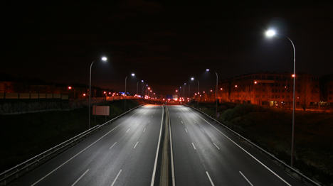 Iluminación LED de Philips en una carretera española