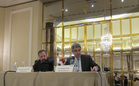 De izquierda a derecha José Miguel Villarig Tomás, presidente de APPA y Jaume Margarit I Roset, director general de APPA