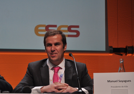 Manuel Sayagués durante su intervención en el Congreso ESES