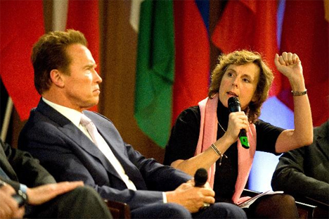 Arnold Schwarzenegger y Connie Hedegaard