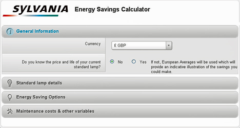 Calculadora de Ahorro Energético de Havells-Sylvania