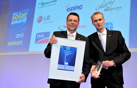 SMA Solar Technology AG (SMA) ha sido galardonada con el Intersolar AWARD en la feria Intersolar Europe 2013 en Múnich