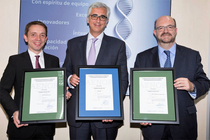 Valoriza Facilities recibe el certificado AENOR que la acredita como Proveedor de Servicios Energéticos según Norma EA 0055.