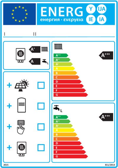 Etiquetado energético equipos generadores de calefacción y acs. Etiqueta energética.