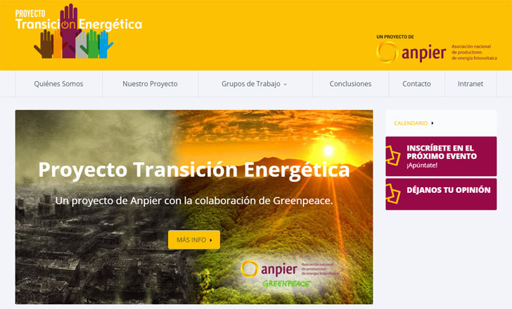 Anpier presenta su Proyecto Transición Energética. Pide marco favorable para el desarrollo de la fotovoltaica.