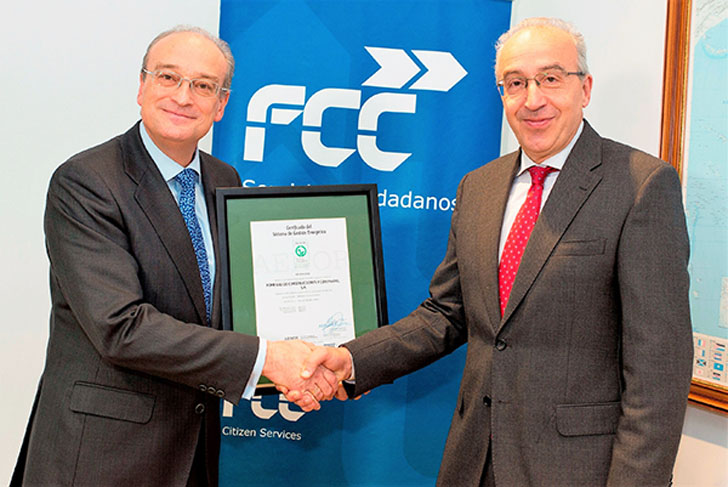 FCC Medio Ambiente recibe la certificación Aenor ISO 50001 por su Gestión Energética. 