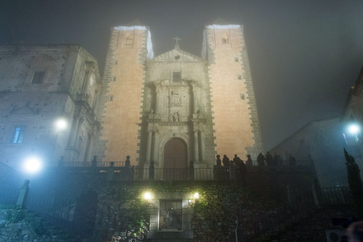 Inauguración de la iluminación del Conjunto Monumental de Cáceres.