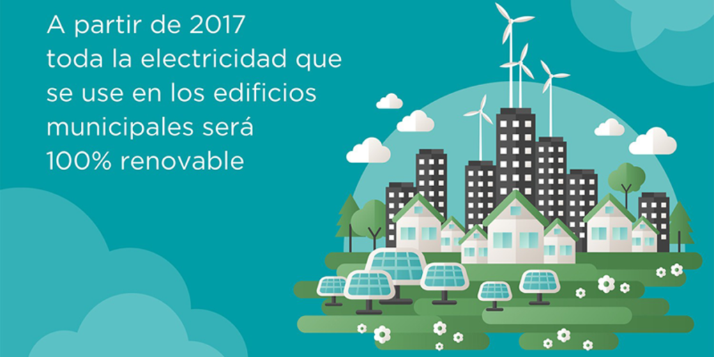 Energía eléctrica 100% renovable en los edificios municipales del Ayuntamiento de Madrid.