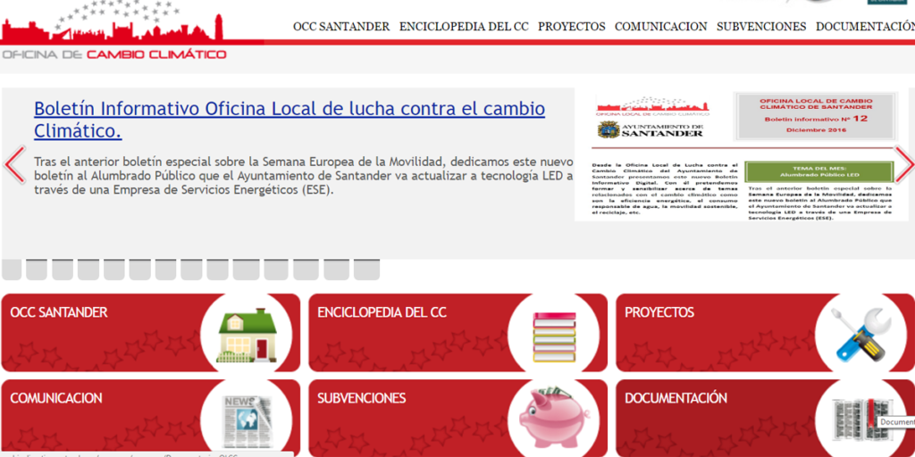 Boletín Oficina Local de Cambio Climático de Santander sobre Tecnología LED.