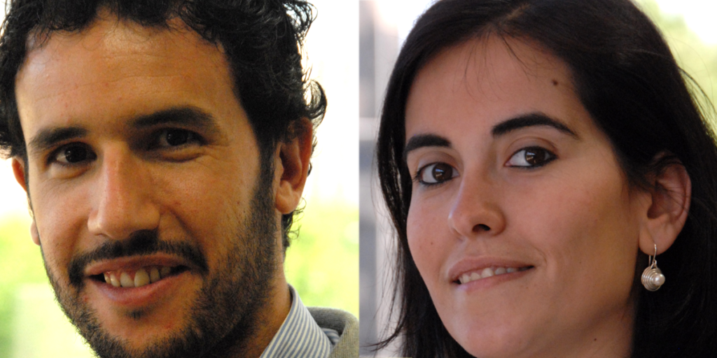Lucas González y Clara Pérez, de Ambilamp, en una entrevista sobre Ambiafme.