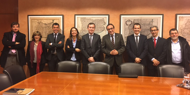 Asistentes a la reunión entre el Clúster de Eficiencia Energética de Cataluña y la Generalitat.