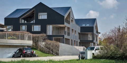 Edificio de viviendas en Suiza con autoconsumo energético y sistemas de gestión