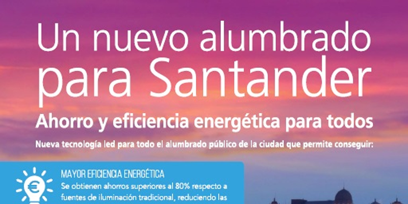 Infografía. Santander. Renovación alumbrado público.