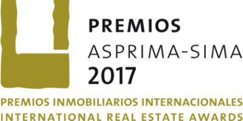 Detalle del logo de los Premios Asprima Sima 2017.