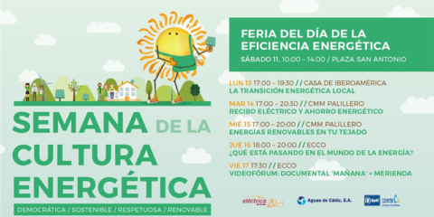Ayuntamiento de Cádiz organiza una Semana Cultural de la Eficiencia Energética