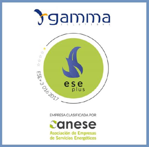 Sello ESE Plus de Anese concedido a Gamma Solutions. 