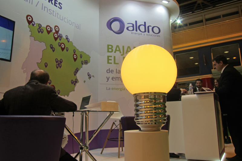 Stand de Aldro Energía en Genera 2017, donde fueron presentados sus nuevos planes de eficiencia energética. 