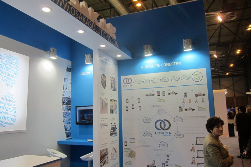 Stand de Osaka Solutions en Climatización y Refrigeración, donde se presentó el sistema Conecta para la gestión remota de equipos de refrigeración. 