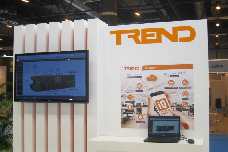 Stand de Trend Controls en Climatización y Refrigeración 2017, donde se muestra el sistema IQ Vision.