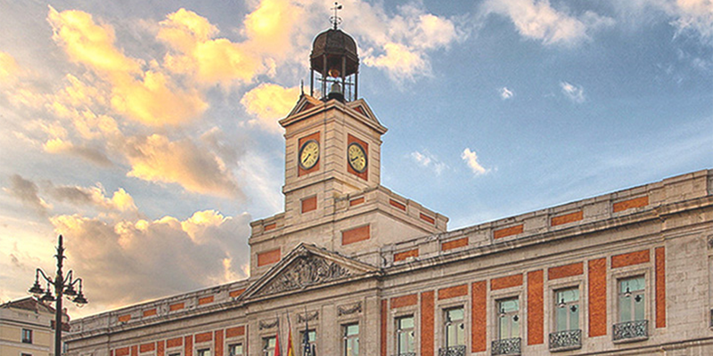 Edificio de la Plaza de Sol que alberga la sede de la Comunidad de Madrid.