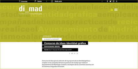 Concurso para diseñar la identidad gráfica de las campañas de reciclaje de Madrid