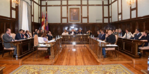 Salón de Plenos de la Diputación provincial de Guadalajara.