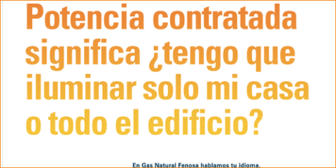 Campaña de Gas Natural Fenosa para familiarizar a sus clientes con conceptos energéticos