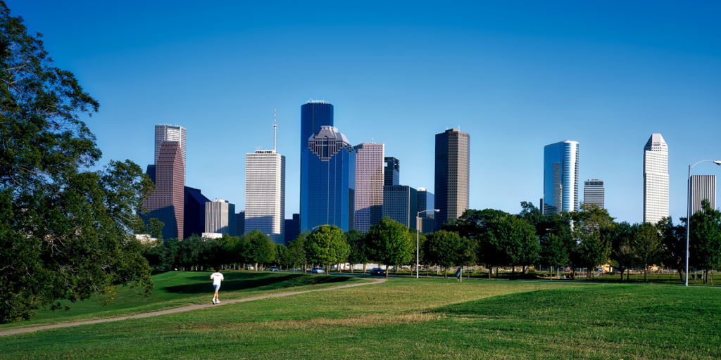 Skyline de Houston, Texas, Estados Unidos.