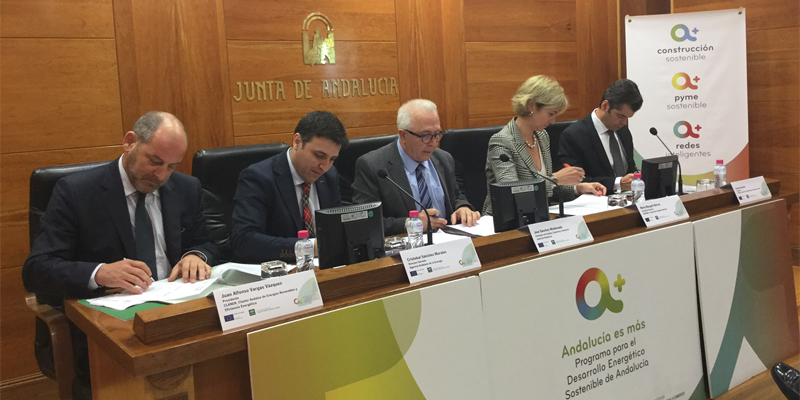 Acto de Firma del Protocolo para fomentar la Eficiencia Energética y el uso de Energías Renovables en Andalucía.