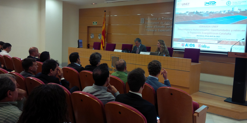 Jornada de UNEF en Cataluña sobre autoconsumo fotovoltaico.