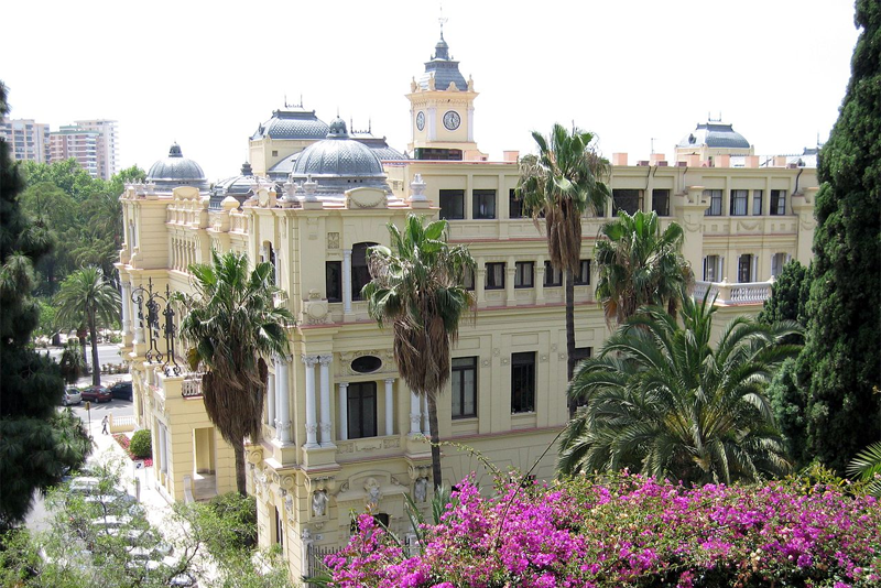 Edificio que alberga el Ayuntamiento de Málaga. 