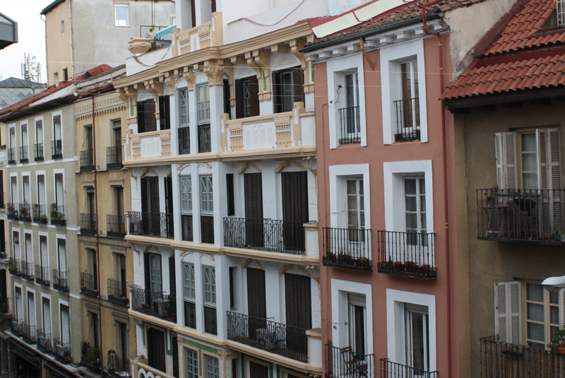 Fachadas de edificios residenciales.