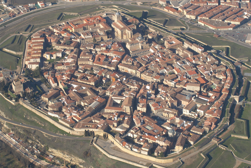 Vista aérea de Ciudad Rodrigo. 
