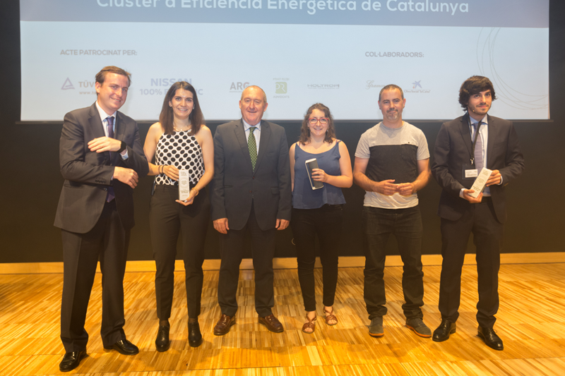 Premiados en la Nit de l`Eficiència del Clúster de Eficiencia Energética de Cataluña.