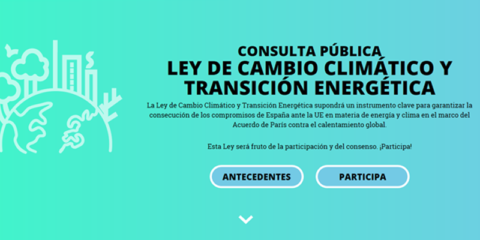 Proceso de consulta pública del anteproyecto de Ley de Cambio Climático y Transición Energética