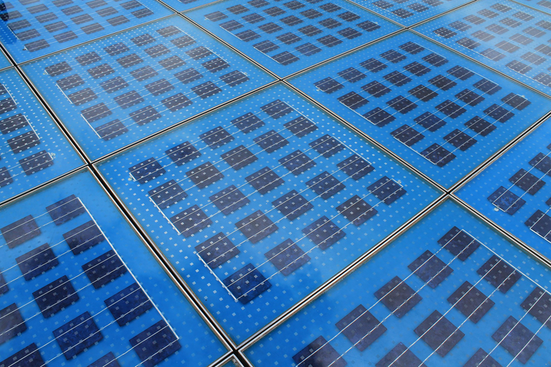 Células solares. Panel fotovoltaico. 