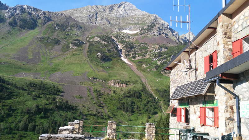 Refugio de montaña en Aragón. 