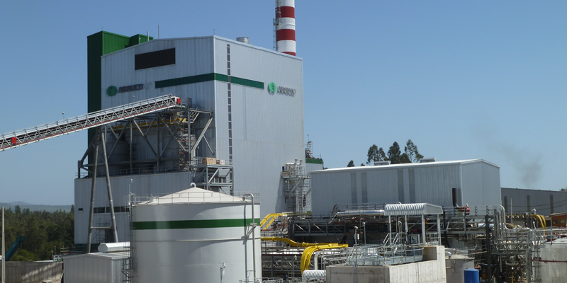 Planta de cogeneración con biomasa en Chile.