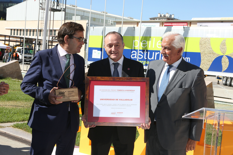 Rector de la Universidad de Valladolid recibe el premio Fomenta Bioenergía 2017. 