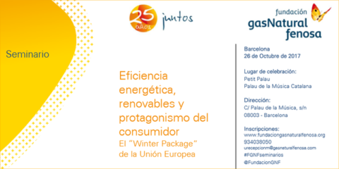 El papel del consumidor en el Winter Package, tema central de un seminario en Barcelona