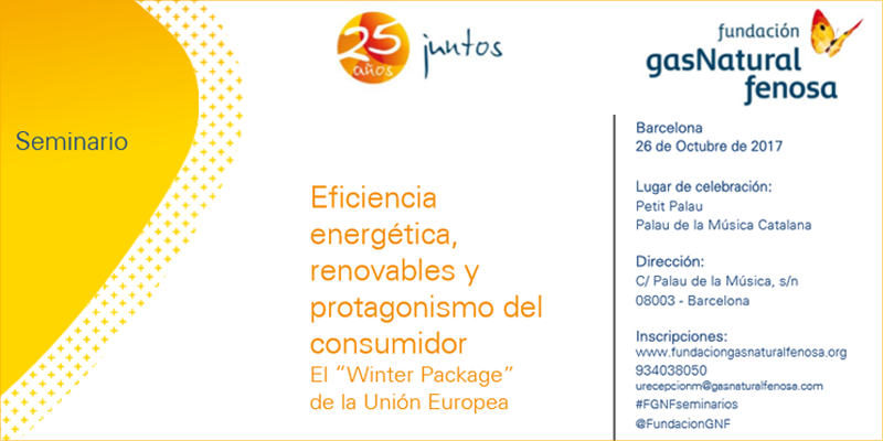 Anuncio del seminario que Fundación Gas Natural Fenosa celebra el 26 de octubre en Barcelona.