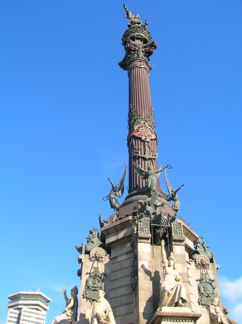 Monumento a Cristóbal Colón de Barcelona. 