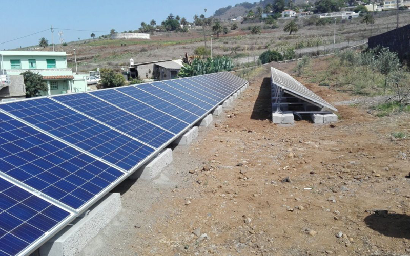 Instalación fotovoltaica de autoconsumo para el suministro eléctrico autosuficiente de las Bodegas El Sitio de San Juan, en Tenerife.