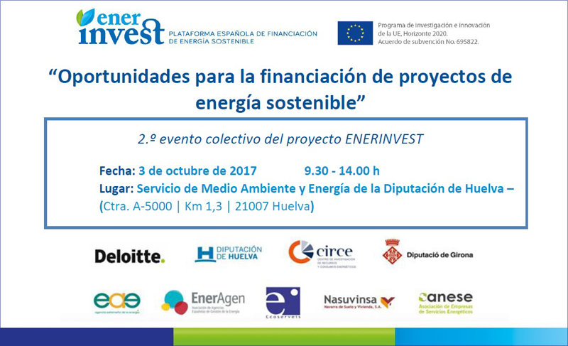 Invitación para asistir al segundo evento colectivo de la Plataforma EnerInvest. 