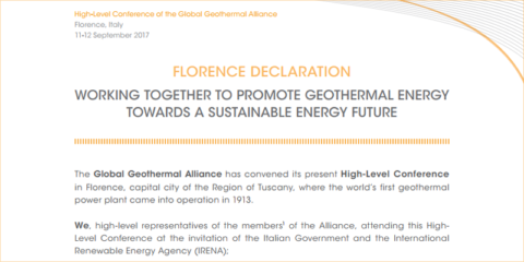La Declaración de Florencia impulsa medidas para acelerar el desarrollo de la Geotermia