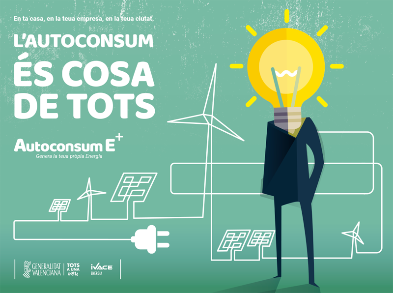 Campaña de promoción del Plan AutoconsumE+ de Ivace-Energía para promover el autoconsumo en Comunidad Valenciana. 