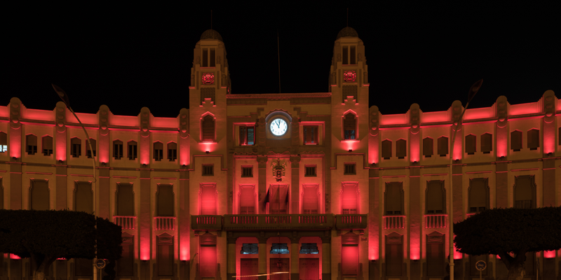 Fachada del Palacio de la Asamblea de Melilla.