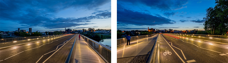 Iluminación de Schréder Socelec en el nuevo puente construido en Kilkeny. 