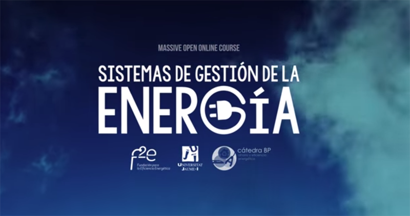 Anuncio del Curso online de Fundación F2e sobre Sistemas de Gestión de la Energía. 